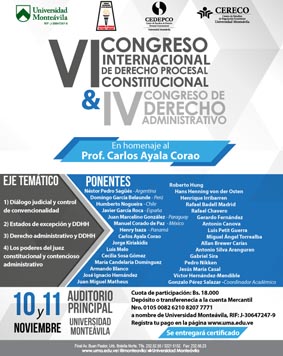 VI Congreso de derecho constitucional y IV congreso de derecho administrativo