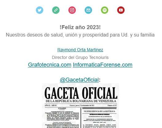 Boletín Legal 31/12/2022 // Editor @RaymondOrta