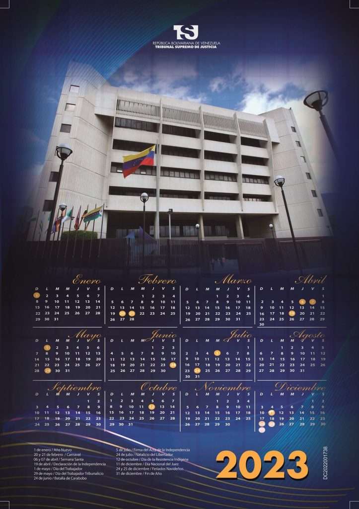 Calendario Judicial Venezuela 2023