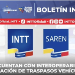 Boletín INTT y SAREN cuentan con interoperatividad para traspaso de vehículos 9/5/23